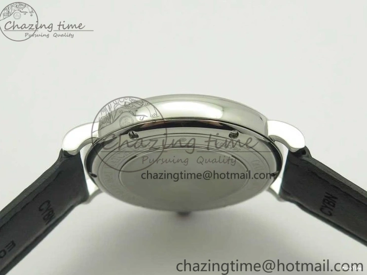 MIROTIME 0105 Supportive Portofino Automatic SS AF 1:1 Best Edition White Dial on Black Croco Leather Strap A 7184